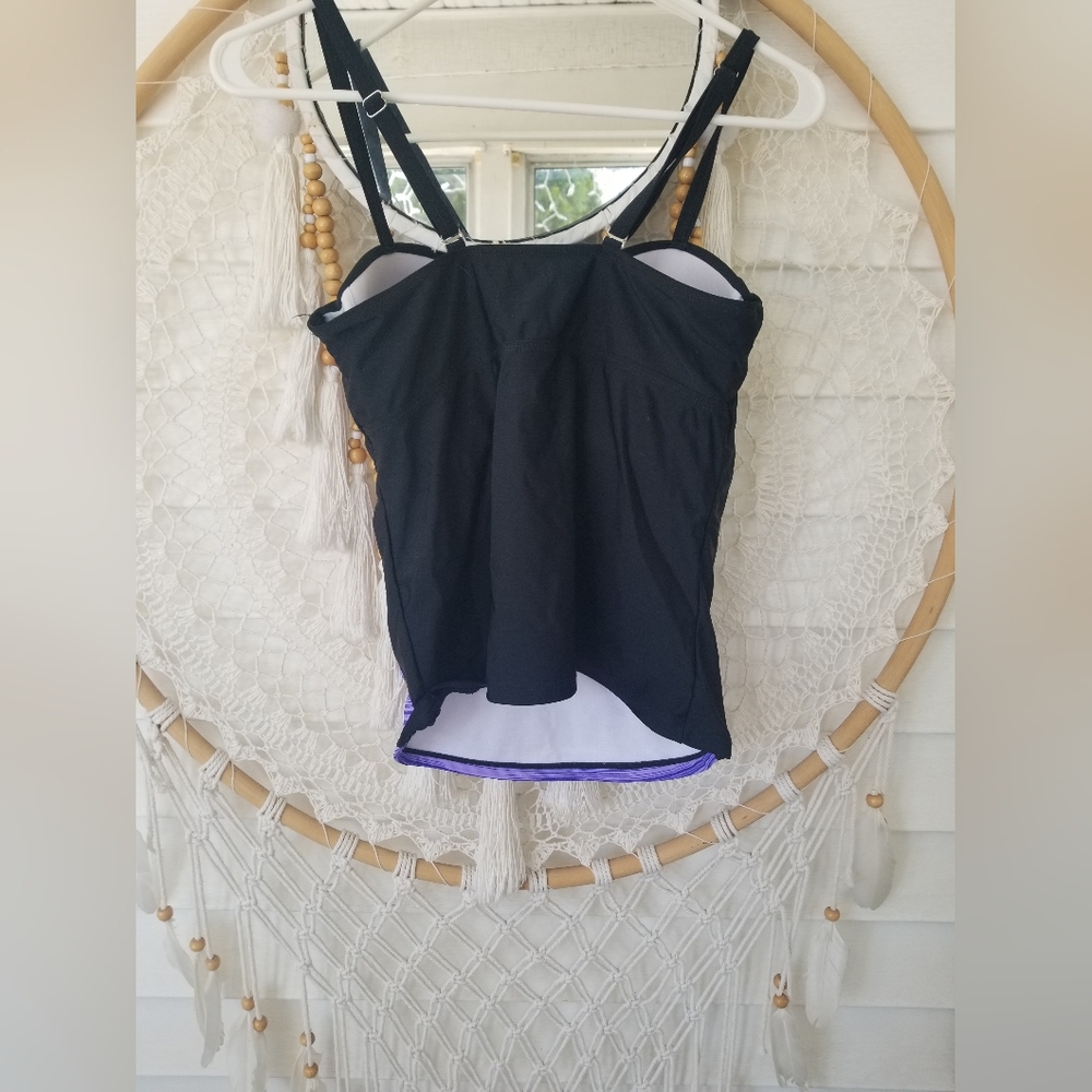 Gerry Purple/Black Push Up Tankini Size M - Picture 2 of 2